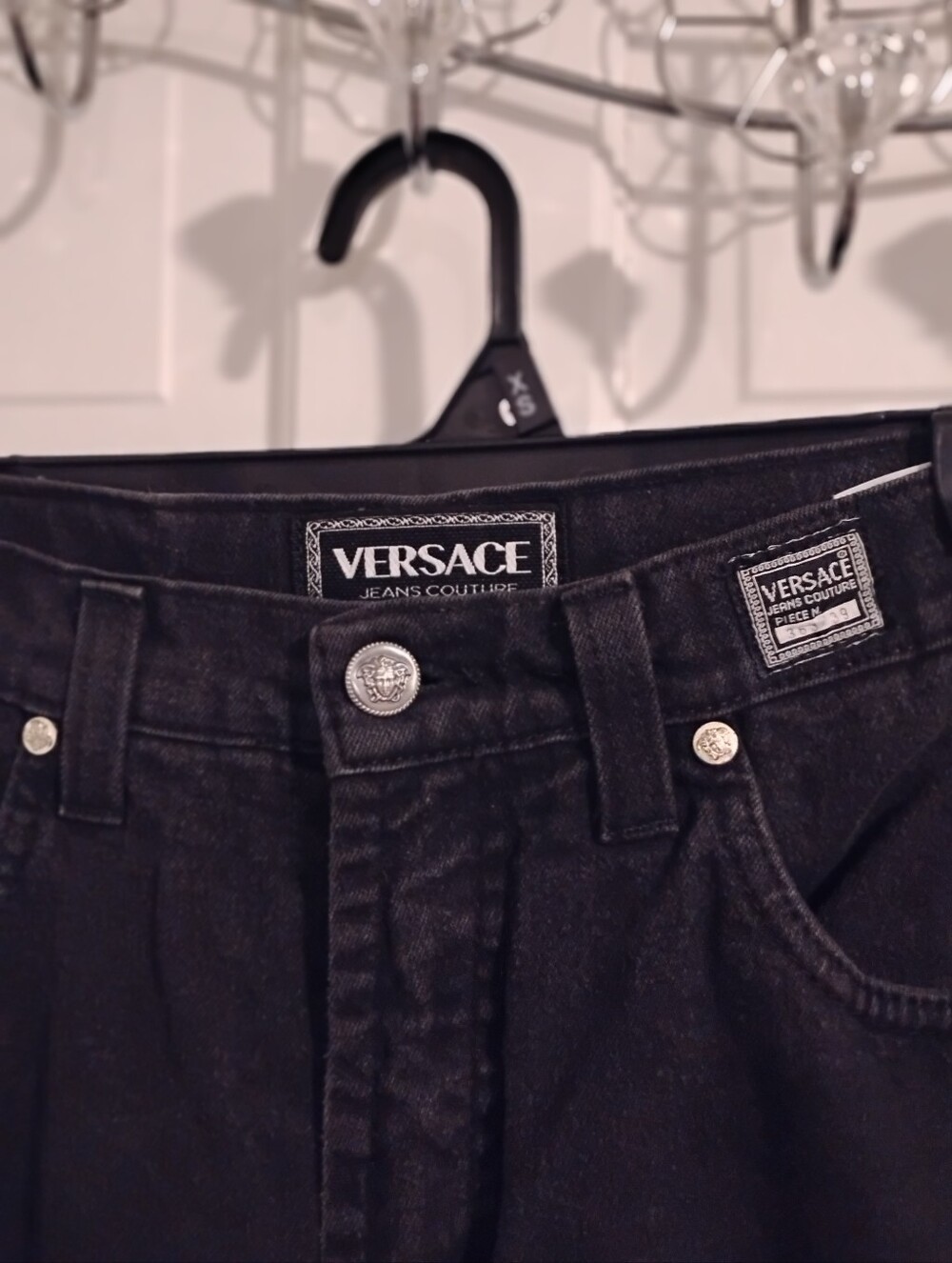 Vintage '90S Versace Jeans Couture Men’s Black Denim Jeans